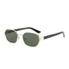 Gafas de Sol Metálicas Estilo Retro Francés Old Money Estilo Hong Kong para Mujer, Protección Solar, Montura Pequeña de Gama Alta, Nuevas Gafas de Sol Estilo Europeo y Americano para Hombre
