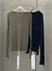 [En Stock] Ropa de Protección Solar Minimalista Tr Holgada Delgada Transpirable de Punto Camiseta de Manga Larga
