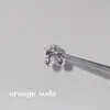 Fiesta de Enamorados "Cabeza de Cereza" Diamante Brillante Hueso de Oreja de Cereza Uña de Hueso Tornillo de Acero de Titanio Dulce y Versátil Clavo de Cartílago para Mujeres