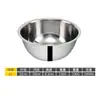 Bacia de Aço Inoxidável com Balança Bacia para Salada Bacia para Mistura Conjunto de Cinco Peças Pote Espessado para Temperos Cantina para Macarrão Bacia para Sopa Bacia para Legumes