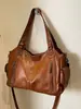 Bolsa de motocicleta genial y elegante, bolso de cuero para mujer, moda europea y americana, gran capacidad, bolso de hombro, bolso cruzado, bolso de viaje, simple y moderno