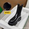 Botas Chelsea de Invierno con Aumento Interior, Botas Martin de Media Caña, Terciopelo Espeso, Botas de Nieve Cálidas para Mujer, Suelas Gruesas