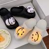 Zapatos con agujeros accesorios alta gama lindo panda luminoso lámpara flor de zapato tridimensional decoración hebilla de zapato DIY desmontable accesorios
