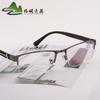 Nuevas gafas de media montura para miopía de negocio, montura metálica tradicional con lámina de resina con película, gafas de miopía, una generación de cabello