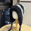 Nuevo Gorro Grueso de Felpa para Mujer con Circunferencia de Cabeza Grande, Gorro de Punto Adelgazante para el Rostro y Protector de Orejas para Otoño e Invierno, Sombrero de Pescador Cálido y a Prueba de Frío