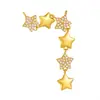 Collar con Colgante de Diseño de Nicho Transfronterizo Europeo y Americano de Alta Gama Creativo de Moda con Borlas en Forma de Corazón Mariposa Trébol Chapado en Cobre Dorado para Mujer