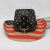 Sombrero de Vaquero Occidental de Venta Caliente en Amazon Transfronterizo con Estampado Estilo Vintage para Hombre, Estilo Sombrero para Exteriores, Sombrero de Paja, Sombrero de Paja de Caballero