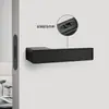 Fechadura de porta minimalista ecológica para uso doméstico, maçaneta de porta interna de madeira de nogueira, magnética, silenciosa, universal para quarto e banheiro