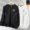 Moletom Sorona Popular Novo Outono/Inverno 2025 para Homens, Forrado com Fleece, Sem Capuz, Manga Longa, Gola Redonda, Tamanho Grande, Espesso, para Uso ao Ar Livre