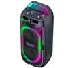 Altavoces Bluetooth de Doble 8 Pulgadas con Luces de Colores de Venta Caliente Transfronteriza, Altavoces Subwoofer Portátiles para Fiestas de Karaoke al Aire Libre