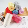 125g Ligero Hilo de Seda Helada Hilo de Lino Helado Tejido Medio Fino Bolsa DIY Cojín Hilo Hueco Hilo Brillante Hilo para Crochet