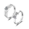 Anillo de pareja de moda estilo coreano 2018, versátil, con lazo de diamante, anillo de pareja popular, en stock, por lotes