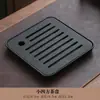 Bandeja de té de piedra negra imitación, juego de té integrado totalmente automático, uso doméstico, adecuado para té kung fu, compatible con placas de inducción, mesa de té grande para sala de estar, material natural