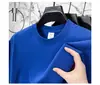 Camiseta de Moda Estilo Coreano 2024 para Hombre Verano Transpirable Cuello Redondo Color Sólido Manga Corta Todo Fósforo Casual Mismo Estilo para Hombres y Mujeres