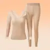 Otoño/Invierno Nuevo 2706#Uwarm Conjunto de Ropa Moldeadora Adelgazante que Realza la Figura Ultra Delgado Sin Costuras Cálido Cómodo Alta Elasticidad