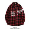 Camisa de cuadros de primavera y otoño para hombre de manga larga estilo coreano corte ajustado combinable casual estudiante pareja camisa de moda camisa