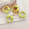 Chen Ming Tinta Acrílica Creme Contas para Fone de Ouvido Furo para Pendurar Contas DIY Corrente para Celular Pingente Material para Colar Acessórios de Joia