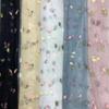 Tecido de bordado explosivo direto da fábrica foto roupas infantis tecido de renda de malha bordado de malha de frutas
