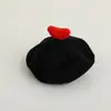 Boina de Punto de Color Puro para Bebé Ins Coreana Primavera y Otoño Sombrero de Pintor con Corazón Moda Sombrero de Lana para Niña Bebé Invierno