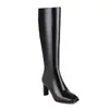 Elegantes Botas de Caballero Europeas y Americanas de Punta Plana para Otoño e Invierno, Botas Altas, Tacones Gruesos Altos, Zapatos de Comercio Exterior Talla Wish40-48