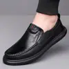 Zapatos Doug para Hombre Piel Genuina 2025 Nuevos Zapatos para Hombre Primavera y Verano Transpirables Zapatos Perezosos para Piernas Estilo Británico Huecos Casuales Zapatos de Cuero