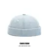 Sombrero Melón de Mezclilla Lavado Viejo Retro Estilo Americano Sombrero de Piso Arrugado Moda Callejero Gordo Atractivo Sombrero de Cincha de Personalidad para Hombre