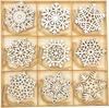 Set de 45 Piezas de Mariposa, Corazón y Animales de Madera para Manualidades DIY, Piezas de Madera de Copo de Nieve con Bandeja Clasificadora, Madera Maciza