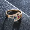 2021 Rhinestone Gradiente Dorado Nudo de Mujer Empaque Independiente Moda Americana Moda Europea y Americana Joyería Geométrica