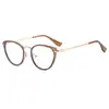Armazón de Gafas para Miopía Estilo Cat-Eye Marrón Frío Ultraligero para Mujer con Armazón Grande Anti Luz Azul para Caras Cuadradas y Redondas