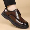Zapatos de Piel Genuina para Hombre Nuevos Transpirables Formales de Negocios Casuales Antideslizantes Suela Gruesa Piel Suave Zapatos Cómodos Hombre