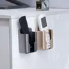 Caixa de armazenamento sem furos para controle remoto de ar condicionado e TV, suporte de parede para controle remoto de banheiro, suporte de parede para diversos