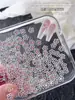 Joyería de Aleación para Arte de Uñas Mini Flor de Cinco Pétalos Más Vendida Transfronteriza con Diamantes de Colores Brillantes y Pequeñas Flores Huecas Accesorios de Uña Usables