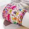 Pulseira Rosa Dia dos Namorados Transfronteiriça da Amazon Pulseira de Pérolas com Rosto Sorridente de Contas Joias Doces para Casais para Meninas