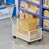 Carrito de mensajería para uso doméstico, carrito de entrega y compras ultraligero, modelo nuevo con ruedas, una herramienta mágica para recoger paquetes