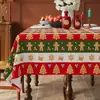 Toalha de Mesa de Natal Impermeável, à Prova de Óleo, Sem Lavagem, Anti-Escaldante, Estilo Novo 2026, Atmosfera de Decoração de Natal, Toalha para Mesa de Centro