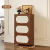 Gabinete Retro Simple Estante de Almacenamiento de Piso Sala de Estar Hogar Estantería a Prueba de Polvo Gabinete de Almacenamiento Multicapa Gabinete de Pared