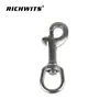 Richwits Acero Inoxidable 316 Anillo Ovalado Gancho Único Gancho para Perro Gancho de Resorte Gancho de Buceo