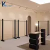Estante de Exhibición para Tienda de Ropa Estante Isla de Acero Inoxidable Perchero Negro de Hierro Forjado Accesorios de Exhibición de Ropa Estante de Piso Estante