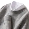 Suéter de lã pura outono e inverno masculino gola redonda casual de negócios suéter solto de malha de cashmere para meia-idade e jovens camisa base