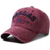 Gorra de Béisbol Bordada con Parche de Letra Estilo Nuevo Primavera y Otoño Unisex para Exteriores Lavada Vintage Desgastada Visera Gorra de Mezclilla