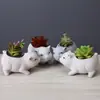 Decoración moderna para el hogar nórdico maceta de cerámica para animales pequeños adorno de artesanía artística de exhibición de escritorio simple creativa para interiores
