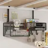 Estante de almacenamiento para dormitorio sin taladro para artículos pequeños y productos de cuidado de la piel, estante de almacenamiento de pared para literas