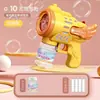 2026 Nuevo Modelo Temática Espacial 10 Agujeros Moderna Máquina de Burbujas Eléctrica Manual para Niños, Pistola de Burbujas Totalmente Automática para Niños Pequeños, Antifugas