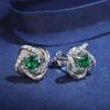 Cao Shi Aretes Retro Europeos y Americanos de Lujo Diseño de Revista Regalo de Cumpleaños Aretes Envolventes Aretes de Línea Hueca