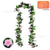Trepadeiras de Rosa Simuladas, Paisagismo Interno, Flores Artificiais de Plástico, Decoração de Casamento, Plantas Trepadeiras Decorativas para Sala de Estar Atacado