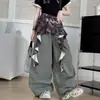 Calça Infantil de Verão Transfronteiriça Estilo Retro Americano Calça Wide Leg 2026 Novo Estilo Calça Fina Infantil com Barra Flare