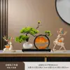 Nuevo adorno de pintura de arena de pino de bienvenida estilo chino para sala de estar, entrada, oficina, sala de té, vitrina, mueble de TV, decoración de mueble de vino