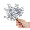 Frutas Artificiais de Espuma para Natal Guirlanda DIY Feita à Mão Material para Árvore de Natal Acessórios Decoração de Frutas Vermelhas para Mesa de Sala de Estar
