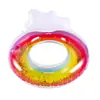 Silla Flotante Inflable Doble Arcoíris con Lentejuelas Transfronteriza para Adultos, Flotador de Natación, Cama Flotante Portátil para Agua