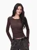 Camisa Base Botonada de Cuello Henry de Lyocell Tencel para Mujer, Nuevo Top Versátil de Manga Larga para Mujer para Otoño